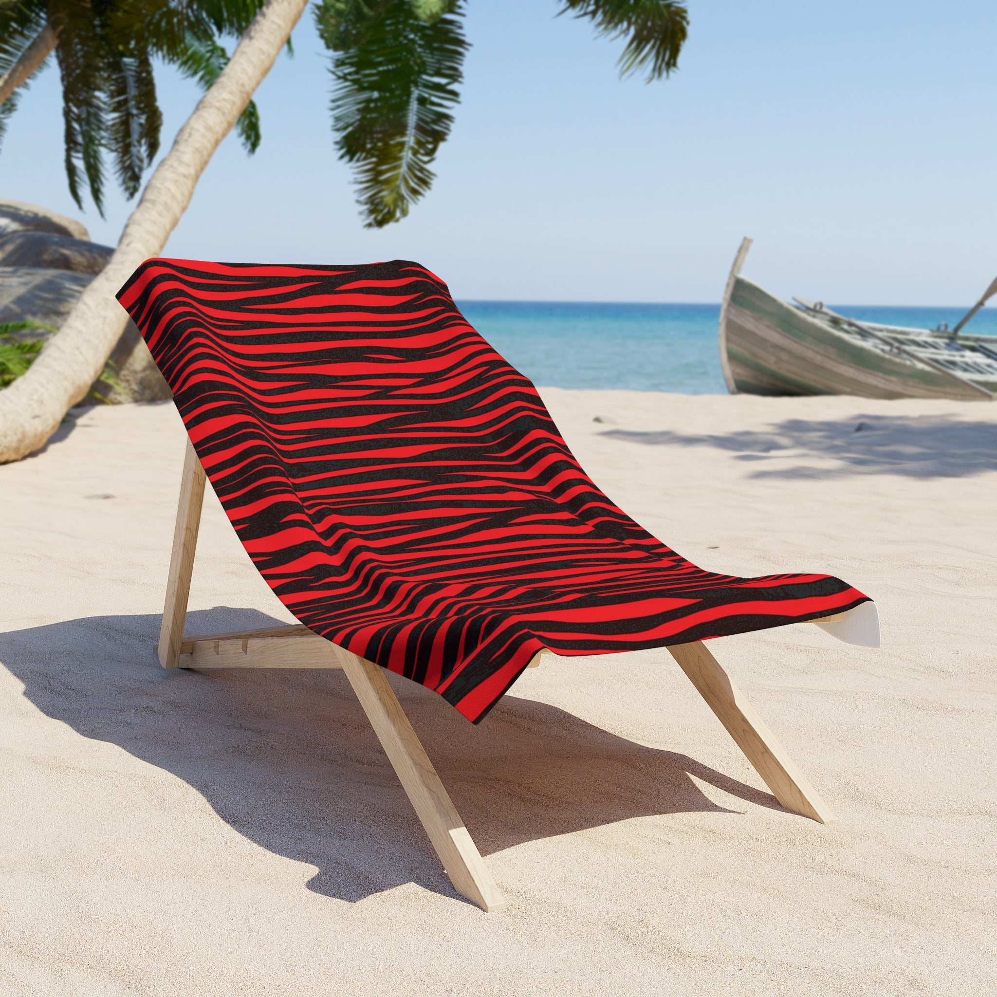 Bold Tiger Stripe Beach Towel - Perfect for Poolside, Summer Fun, and Tropical Getaways